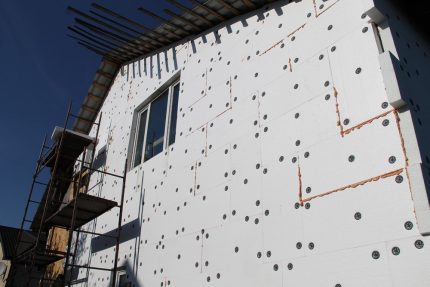 Facade insulation outside the house Facade insulation outside the house