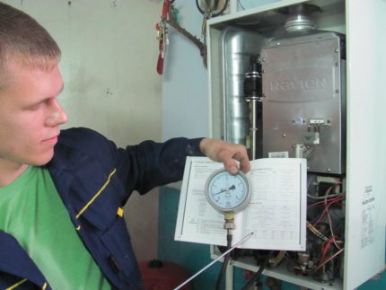 Checking the technical condition of the gas boiler Checking the technical condition of the gas boiler