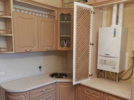 Chaudière à gaz dans la cuisine Gaz et logements