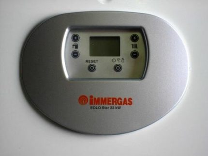 Gas boiler display Poor combustion products