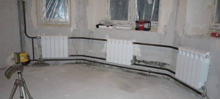 Heating radiators in the room Leaks in heating systems