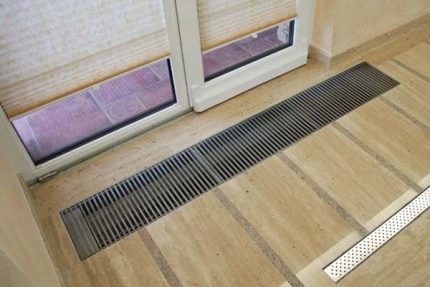 Floor convector heating Floor convector heating