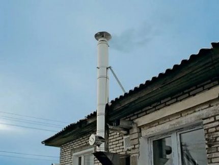 Steel chimney for a gas boiler Gas boiler chimney