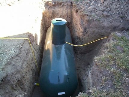 Instalace plynové nádrže v chalupě