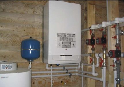 Boiler room with plastic pipes Boiler room with plastic pipes