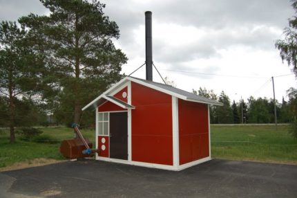 Boiler room made of easy-to-clean panels Easily resettable panels