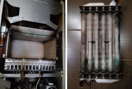 Κλίμακα στον εναλλάκτη θερμότητας Κλίμακα στον εναλλάκτη θερμότητας