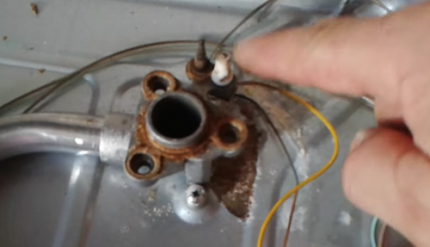 Burnt thermocouple oven Burnt thermocouple oven