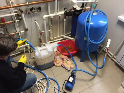 Flushing through a pump with a tank Flushing through a pump with a tank