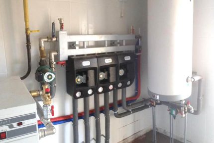 Gas boiler connection Equipment selection