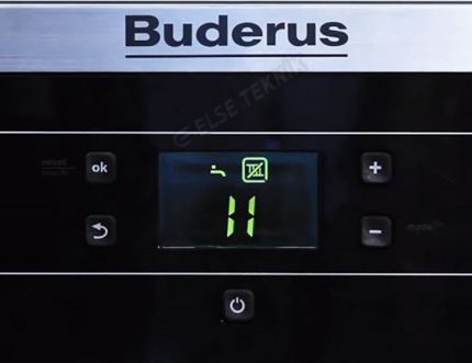 Buderus boiler digital display Buderus boiler digital display