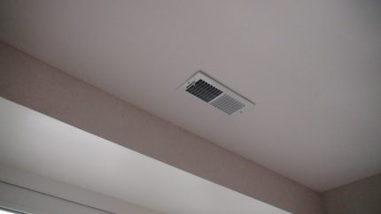 Hood on the ceiling of the dressing room