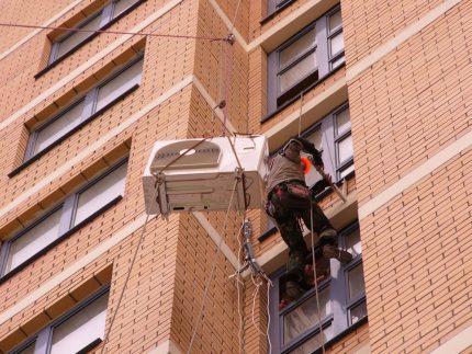 Installation d'un climatiseur extérieur Installation d'un climatiseur extérieur