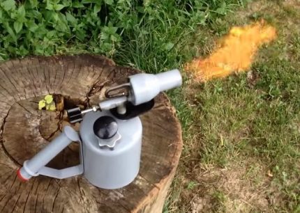 Equipping a blowtorch with a pump Blowtorch