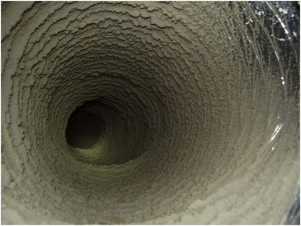 Dirt in the round duct