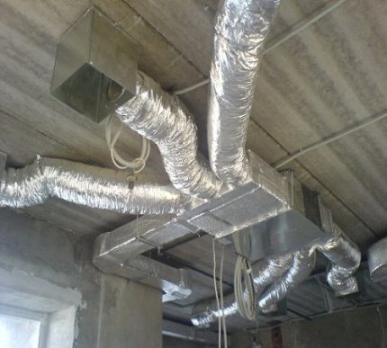 Dutos de ar isolados