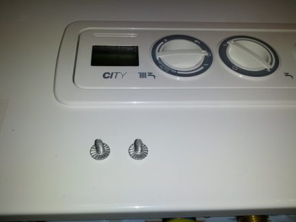 Electronic screen of the boiler self-diagnosis system Self Diagnostic Display