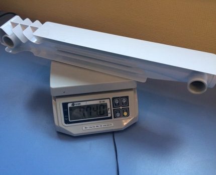 Timbang ng seksyon ng radiator ng aluminyo Timbang ng seksyon ng radiator ng aluminyo