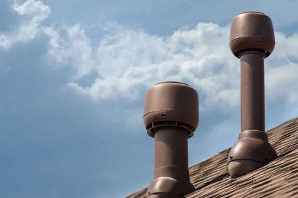 Ventilation pipes with deflectors Ready vent output