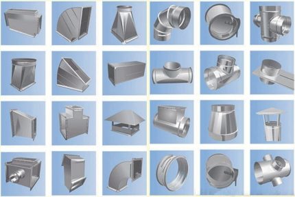 Elementos para montagem e organização da ventilação Elementos para montagem e organização da ventilação