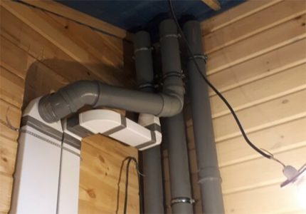 Tuyaux de ventilation dans le grenier Tuyaux de ventilation dans le grenier