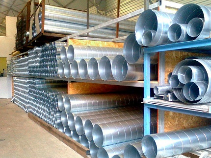 Tubos de ventilação espiralados