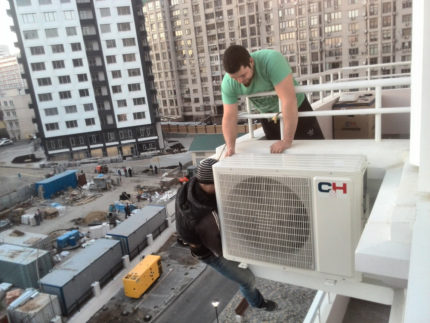 Pag-mount ng isang split system Pag-mount ng isang split system