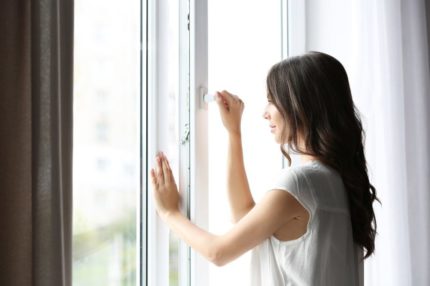 Ajar window in the bedroom