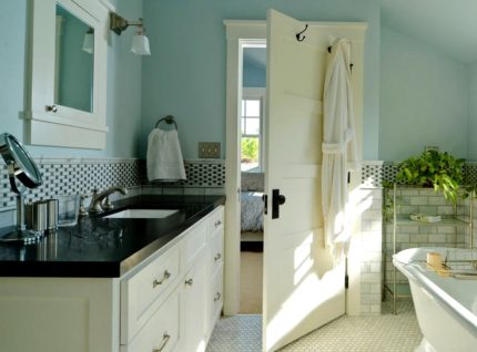 Open bathroom door
