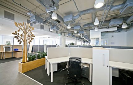 Ventilation system in a large office Ventilation system in a large office