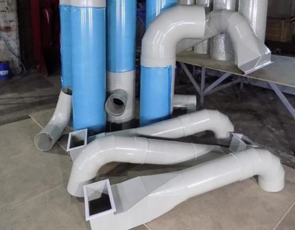 Air ducts of various shapes Air ducts of various shapes
