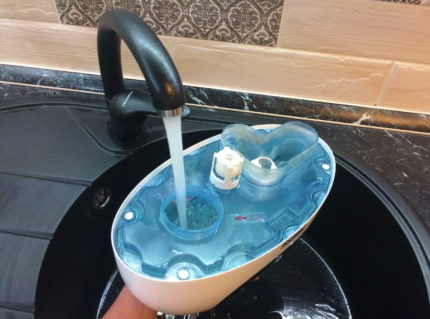 Humidifier is filled with water