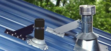 Sortie de ventilation sur le toit fini Sortie de ventilation sur le toit fini