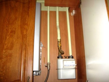 Disguised gas meter and pipes Disguised gas meter and pipes
