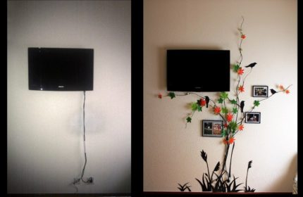 Une façon de décorer un fil suspendu Une façon de décorer un fil suspendu