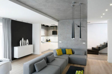 Intérieur de plafond en béton